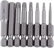 50mm 1/4 Inch Hex Shank Magnetic Hex Head Screwdriver Bits H1.5-H8 Electric Driver Bits Hand Tools Screwdriver Drill Bit(8pcs)