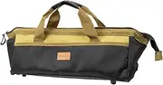 [zolyet] Tent Stake Storage Bag Camping Gear Duffel Bag Camping Backpacking Tent Peg Hammer Accessory Bag Black & Khaki