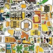 Assorted Beer Sticker Pack - 20 Pcs - Decals for Laptops Phones
