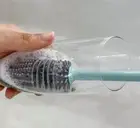 Soft Rubber Drinking glass Cup Bottle Cleaning Brush Kitchen Tool Long Handle