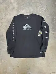 Mens Quicksilver Peanuts Collab Snoopy Surfing Long Sleeve Tshirt Size Xl NWT
