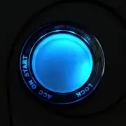 Fit 2011-2018 Ford Ranger Ignition Switch On Key Hole Ring Cover Light Blue (for: Ford)