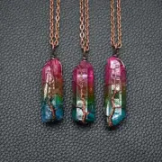 Hot Selling Stone Crystal Pillar Tree Of Life Pendant In Europe And America