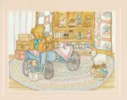Paper tole Kit-SB4-Arthur Kaplan-RDM-FL4972 Teddies in the Wagon