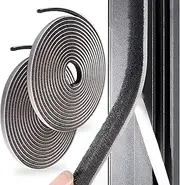 Pacify 2 Rolls 65.6 Ft Weather Stripping Door Seal Strip Self Adhesive Window Seal Strip Brush for Soundproofing Windproof Dustproof Wide 9 mm*Thick 5 mm