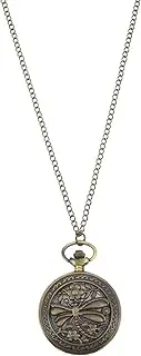[LIFKOME] Retro Pocket Watch Hollow Design Clamshell Pendant Unique Antique Style for Collectors Elegant for Men Women Special Occasions