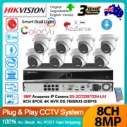 Hikvision 12MP 8CH CCTV Camera System Kit 4K 8MP ColorVu Dual Light Acusense Mic
