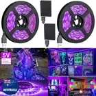 UV LED Black Light Ultraviolet Strip USB Battery Bar Disco Club Party Blacklight