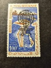 MAURITANIA UCCELLI FENICOTTERO FAUNA ANIMALI AEREI PA N°20C NUOVO * MLH 1962