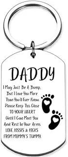 [RFTWXHPN] Dad Daddy to Be Gifts Keychain for 1st Time Dad Baby Pregnancy Announcement Gift New Dads Father to Be Father's Day Birthday Gifts for Husband Boyfriend New Father Gift