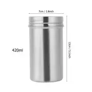 304 Stainless Steel Sealed Storage Jar Portable Tea Coffee Beans Container AOS