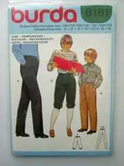 NEW Vintage BURDA Sewing Pattern Pants Pleated Youth Kids Shorts English 8181