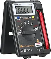 Handheld Mini Digital Multimeter Multifunction 4000 Counts Multi Meter AC/DC Transistor Voltage Tester Ammeter Temperature Sensor Test Probe VC921