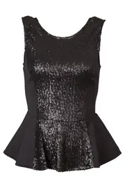 Miss Glam Peplum Top--FA-4605