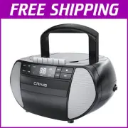 Lightweight Portable CD Boombox with Cassette Player - Music Anytime, Anywhere
