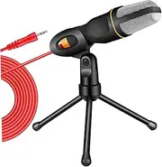 Parliky Tripod Microphone and Stand Holder for PC Live Streaming Voice Tube Stand for Podcasting and Home Recording Black