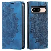 For Google Pixel 9 Magnetic Phone Case Leather Imprinted Mandala Flower Pattern Cover