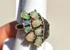Opal Ring in Sterling Silver -- Size 7.75