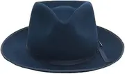 [Generic] Classic Wool Fedoras Panama Hat Unisex Mens Womens Jazz Hats with Grosgrain-Hatband Felt Hat Rancher Hat