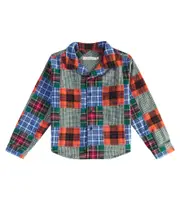 [The New Society] The New Society Perth patchwork cotton shirt Y 14 multicoloured