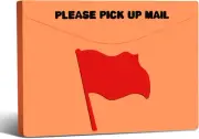 Post Flag Magnetic Flag for Outgoing Mail -Pickup Red Flag with Bright Orange B