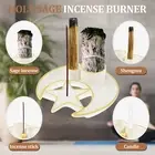 Sage and Palo Santo Holder Ceramic Incense and Candle Holder Palo Santo wuFld