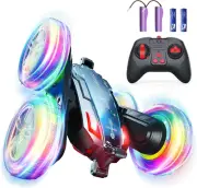 Stocking Stuffers for Kids, Double Sided 360°Rotating 4WD RC Cars with Headlight