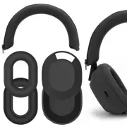 Geekria Silicone Headphone Cover Kits for Sony WH-1000XM5 Headphones (Black)