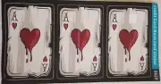 Small Chip Bleeding Ace of Hearts Playing Credit /Debit Card Waterproof Sticker