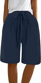 [Generic] Petite Wide Leg Trousers Blue Womens Cargo Workwear Work Long Ladies White Linen Shorts Red Black Elasticated Waist Walking Gym Leggings with Pockets Navy Yoga Pants 3/4 Plus