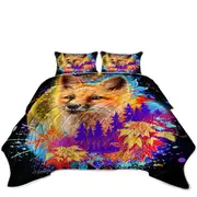 Forest Animals Art Red Fox Spirit Coverlet