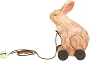 Yunhgft Walk A Long Bunny Wooden Pull Along Toy Develop Grasp Learning Activity Imagination Fine Motor Skills for 12 Month Olds