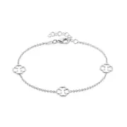 Zamel's Sterling Silver Clover Bracelet Elegant Women's Fasionable Jewellery
