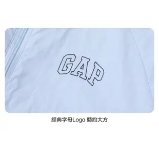Gap 男幼童裝 Logo防曬連帽外套-藍色(890299)