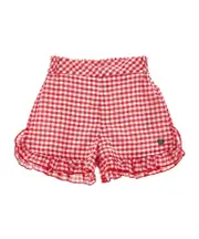 Monnalisa Vichy Muslin Shorts 8Y,12Y RED