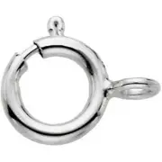 10 Pack: 5, 5.5, 6 or 7mm (OD) Sterling Silver Round Spring Rings