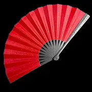 [Generic] Master Kung Fu Fan Defense,Tactical Metal Folding Fan for Powerful Airflow Training & Swift Self-Protection,Total Length 13 Inches, Suitable for Fitness and Defense Decoration, Fanning (E)