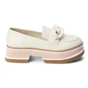 COCONUTS by Matisse Madison Slip On Platform Loafers Womens Off White MADISON-2