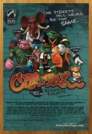 2004 Palisades Crittaz Action Figures Print Ad/Poster Animals Street Art Toys