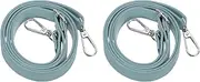 [uxcell] Leather Purse Strap Replacement PU Crossbody Strap Adjustable Long with Gold Lobster Buckles, 51 Inch Fit for Handbags Shoulder Bag Accessories - Rectangle (2 Pack, Light Blue)