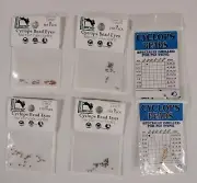 Hareline Cyclops Bead Eyes; sz 1/16; 6 packs; Gold, Black, Nickel, Copper
