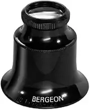 Bergeon 1458-A-15 Watchmakers Double Lens Eyeglass Loupe Magnifying Glass Magnifier 15x Magnification, Black, M