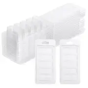 50 Pcs Wax Melt Containers, 5-Cavity Wax Melt Clamshell Molds,Clear Empty3291