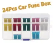 24Pcs MINI FUSE LINK JCASE FMX PAL CARTRIDGE AUTOMOTIVE CAR ASSORTMENT FUSES SET