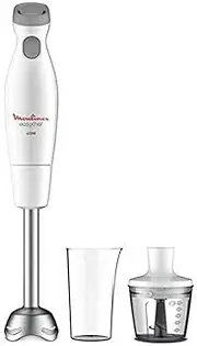 Moulinex DD4521 Easychef 2-in-1 Hand Blender with 800 ml Glass and 500 ml Chopper Accessory, 2 Speed Settings, Easy to Clean, 450 Watt Power