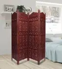 Hand Carved Wooden Partition Screen/Room Divider in Sheesham Wood 4 Panels P3