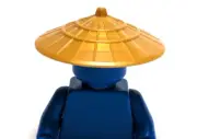 Lego - Minifigure Headgear - Gold, Round Asian Hat