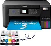 [Epson] EcoTank ET-2850 3-in-1 Inkjet Multifunction Printer (Copier, Scanner, Printer, DIN A4, Duplex, WiFi, Display, USB 2.0), Large Ink Tank, High Range, Low Page Costs