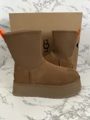 UGG Classic Dipper Platform Zip Boots Shoes Chestnut Brown Women’s Size 11