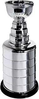 LNGODEHO 10inch Silver Ice Hockey Champion Trophy, Miniature Stanley Cup Replica, Chrome Silver Hockey Fans Players Coaches Collectors Gift